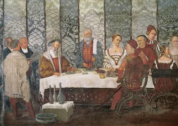 Bankett von Bartolomeo Colleoni für König Christian I. von Dänemark, 1520-30 (Detail)